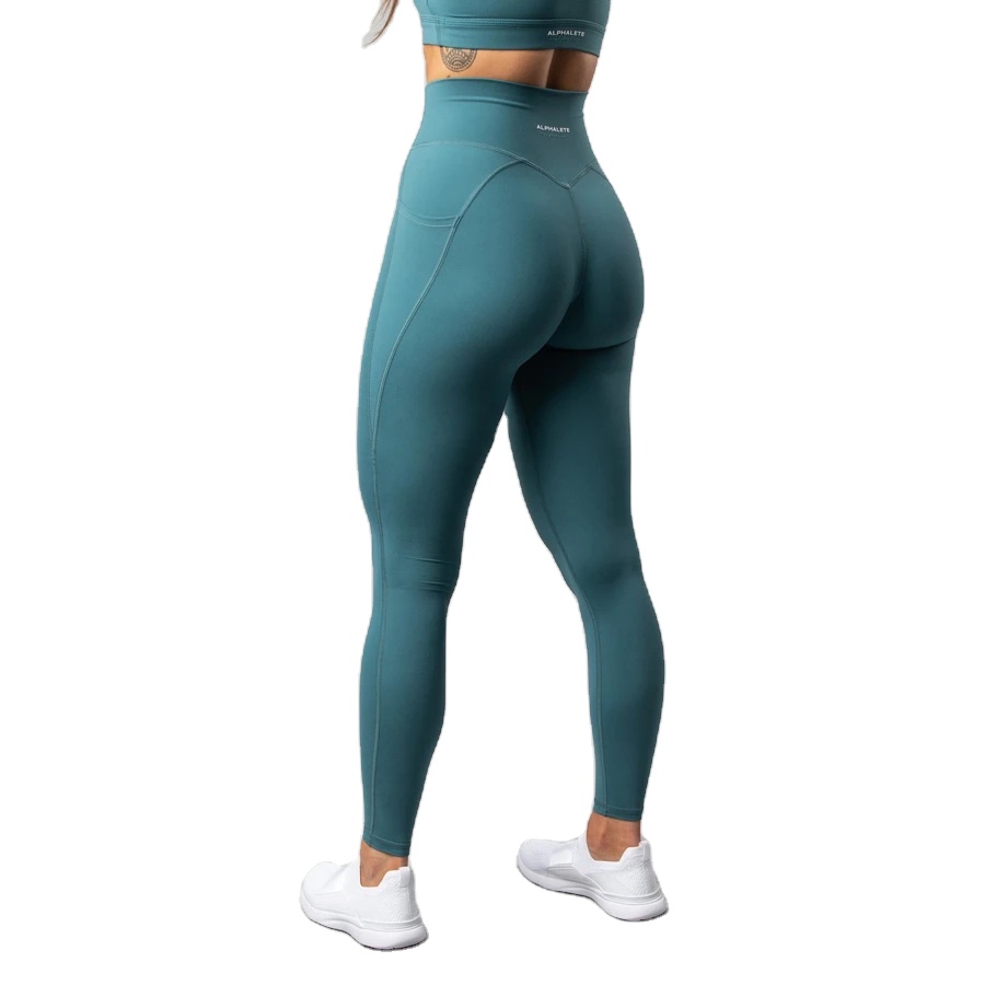 Wholesale Fitness Custom Yoga Flare Pants Workout Gear Slimming Best Sportswear For Gym Workout Leggings With Pockets 