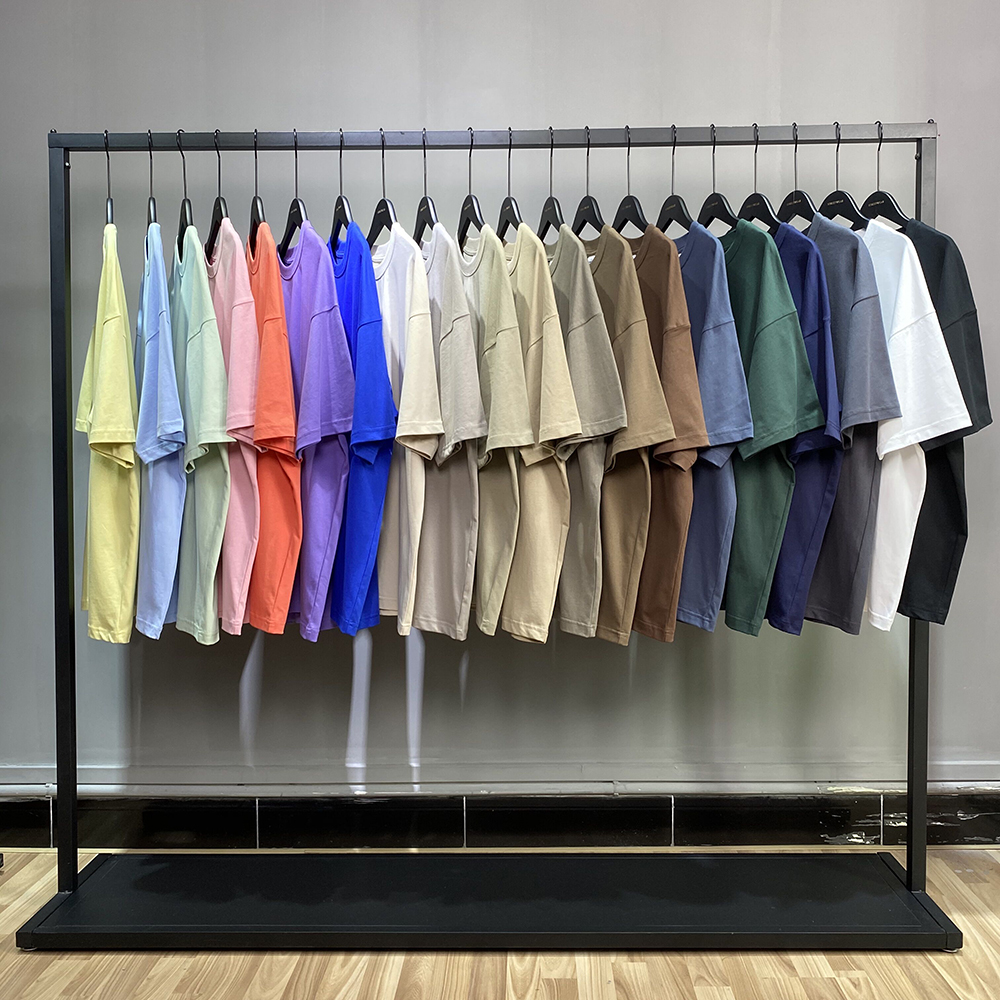 2023 Custom Summer 230gsm Blank Plain Solid 100% Cotton Oversized Men&#39;s T-shirts Wholesale 