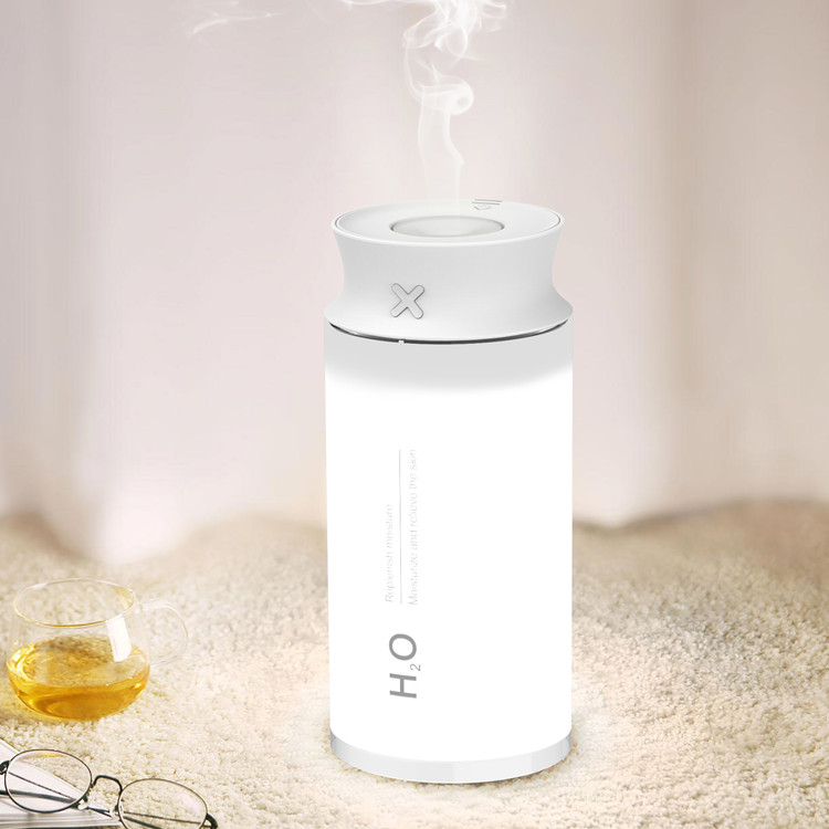 2021 New Small Wireless Spray Diffuser Usb 400ml Portable Led Light H20 Air Humidifier For Kids Baby Room 