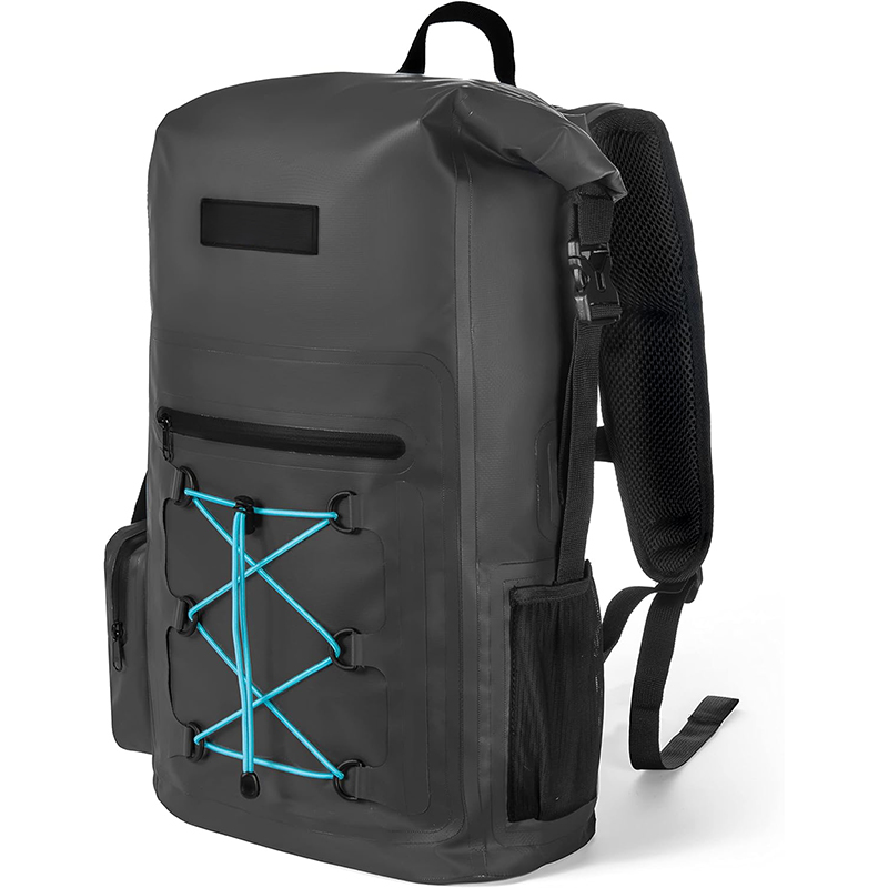 Roll Top Waterproof Dry Backpack Outdoor Sports Backpack for Kayaking with Inside Pockets