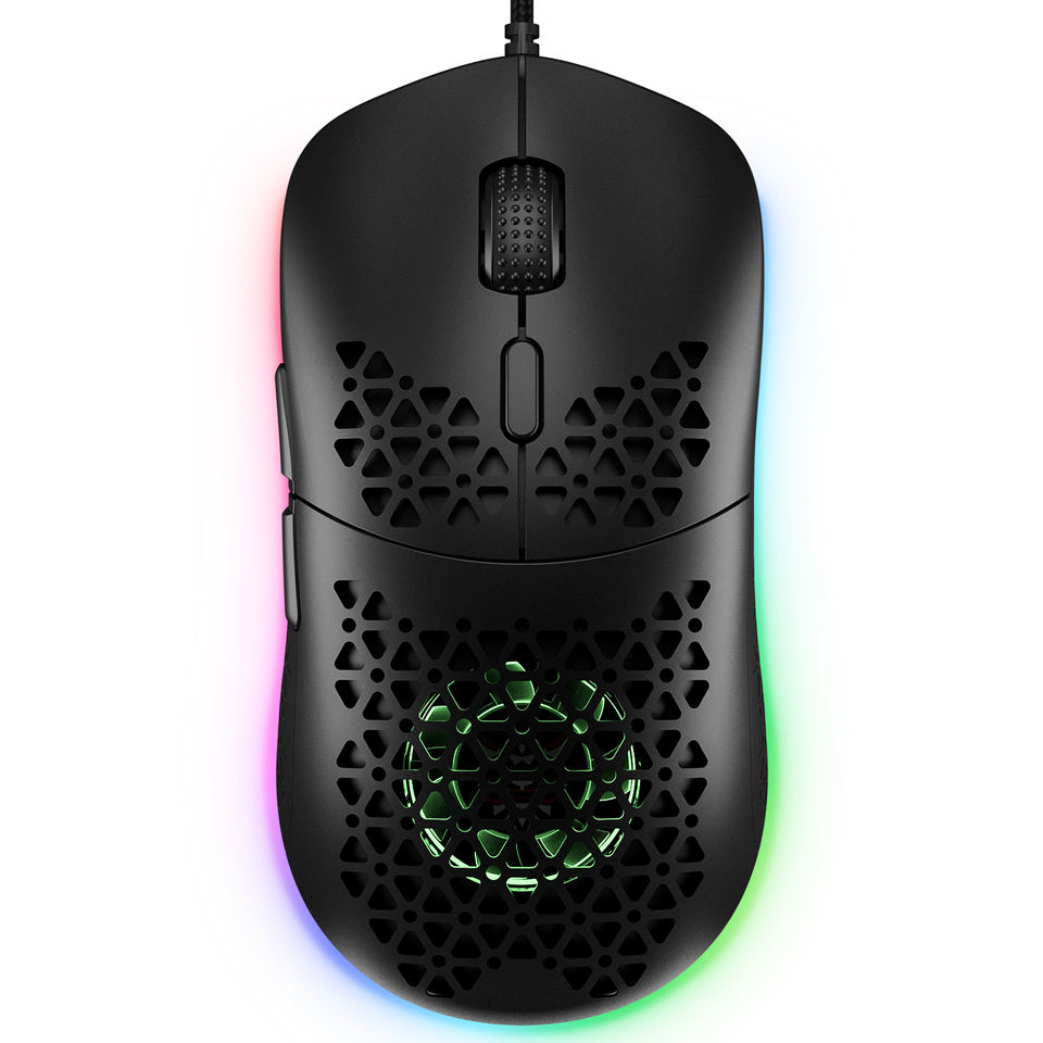 Amazon Hot Sale Onikuma Cw911 Rgb 7200 Dpi Gamer Mice Computer Accessories Lightweight Computer Mouse With Built-in Fan 