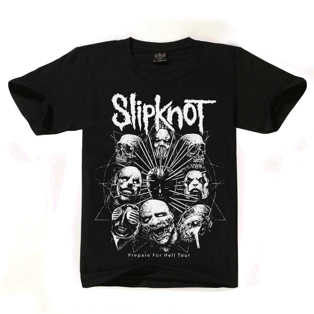 Retro Rock Band Men&#39;s Short-sleeved Slipknot Slipknot Band Printed T-shirt New Fashion Brand Men&#39;s Clothing Men&#39;s T-shirt 