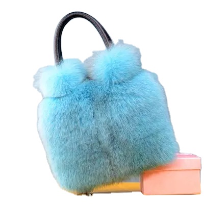 Mwfur Fashion Winter Luxury Women Real Fox Fur Shoulder Bag Large Tote Clutch Purse Handbag Ladies Handbags 