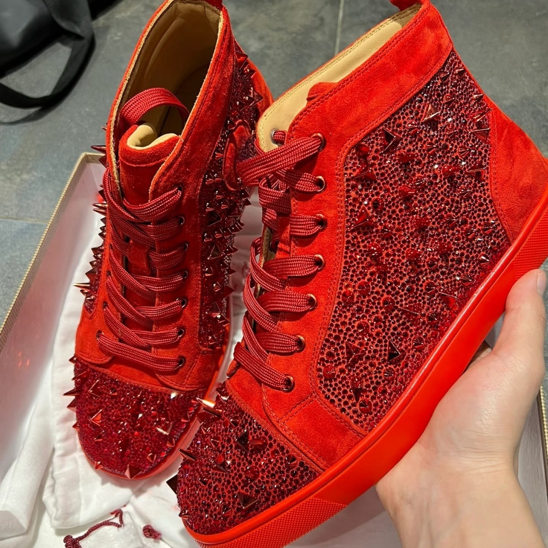 Men's Premium Sneakers Luxury Designer Sneakers High Quality Red Bottoms Shoes for Men