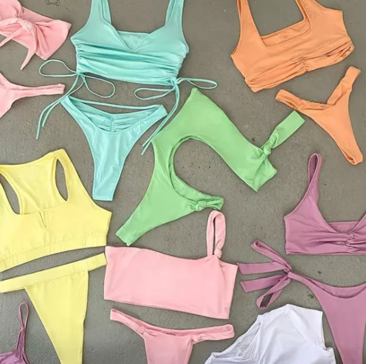 Design Private Label Custom Logo Manufacturing Swimwear Cover Up Beachwear Lady Sexy Bikini Thong Bandage Swimsuits For Women 