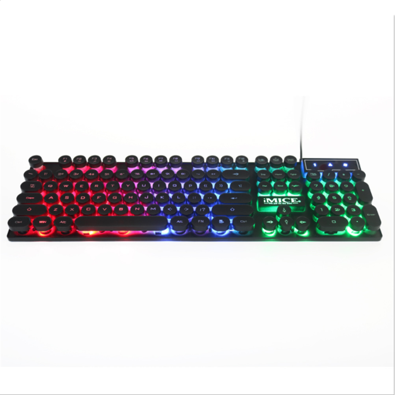 Ak-800 Rgb Gaming Keyboard Ergonomic Design Membrane Gaming Keyboard And Waterproof Mechanical Keyboard Computer Accessories 