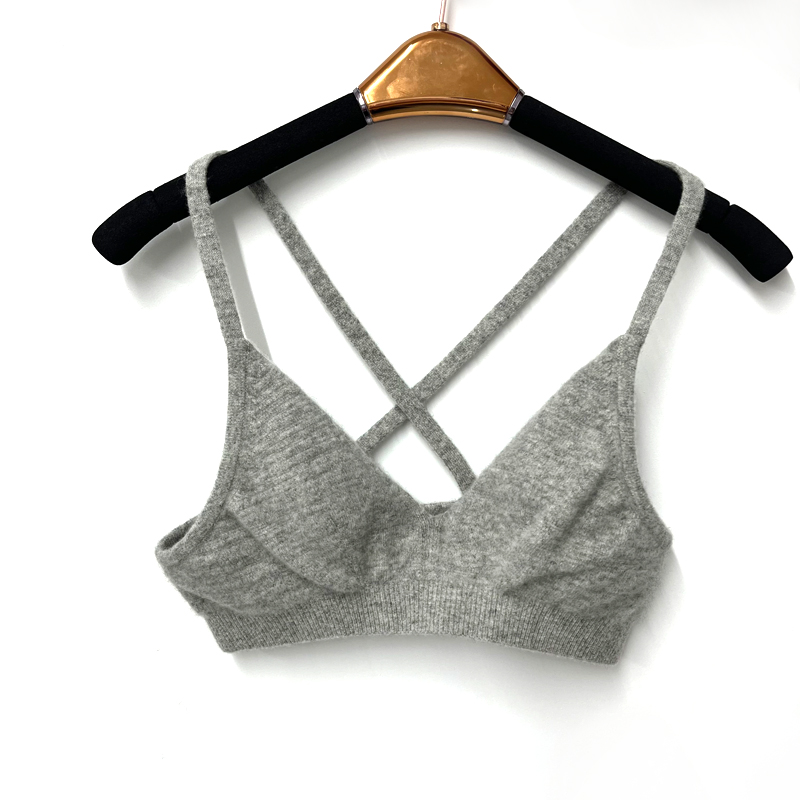 Wholesale Super Soft Pure Cashmere Bra Cashmere Underwear For Women 