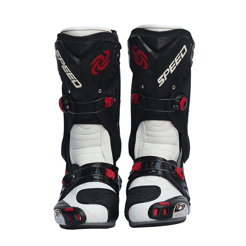 Motorbike Riding Boots Mens Motorcycle Leather Boots Touring Racing Sports Shoes For Sale 