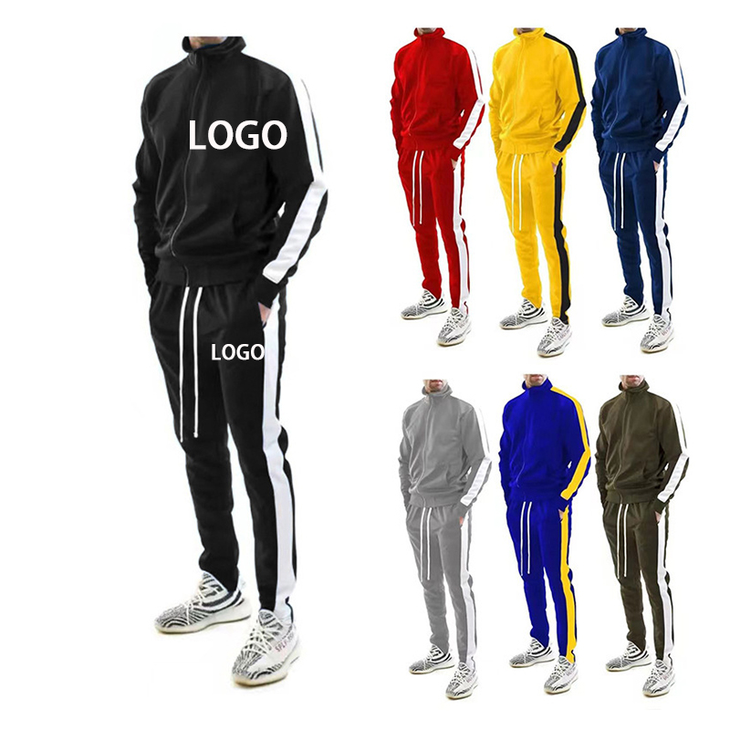 Autumn Fashion Men&#39;s Custom Logo Tracksuits Active Wear Set Plus Size Running Suits Men Sportswear 