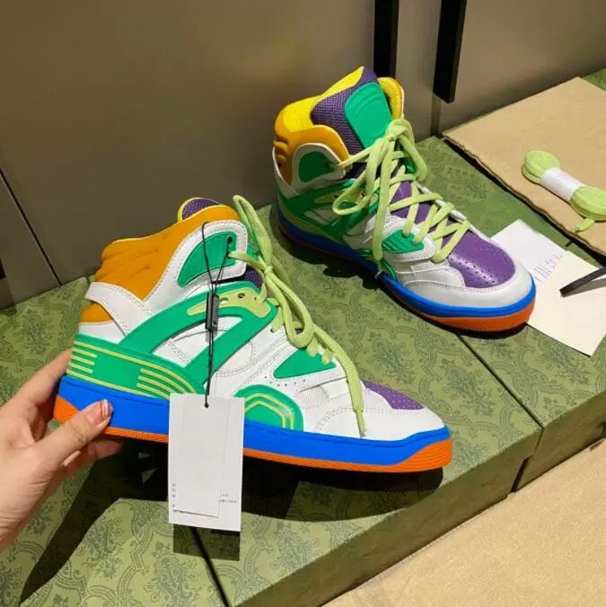 Basket High Top Sneakers Designer Basketball Sport Shoes Trainers Ankle Mesh Thickening Runners Shoe With Box Plus Size Swimwear 