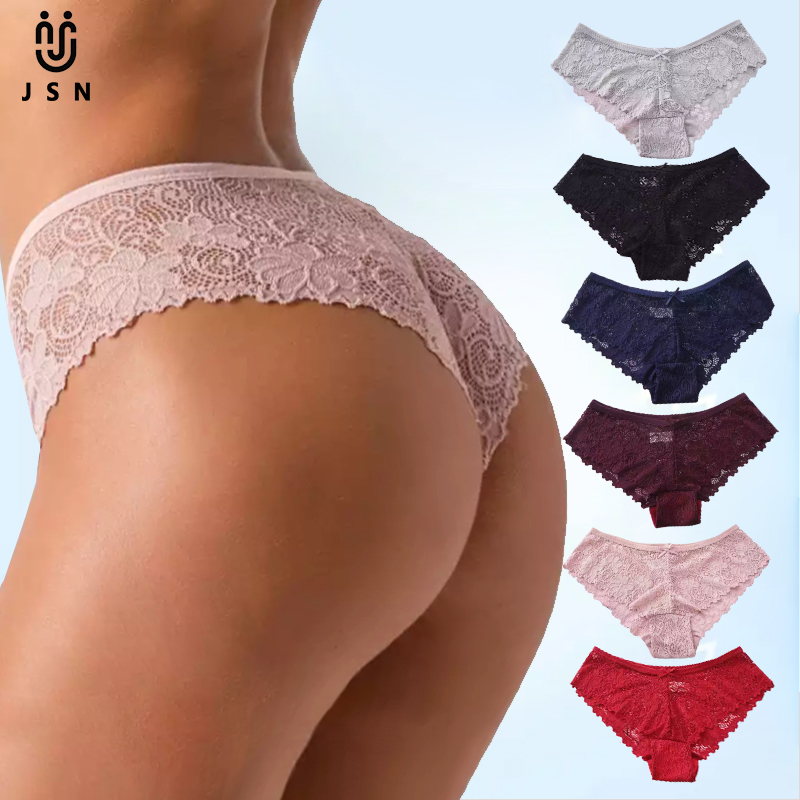 Jsnu3 Wholesale Custom Design Female Briefs High Quality Breathable Women&#39;s Sexy Lace Panties Ladies Underwear 