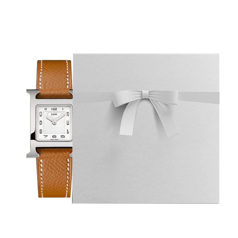 Fashion Customs square Wrist Leather  Girls Watch  Luxury Ladies Watches  Elegant Design  Genuine Leather Watch for Lady