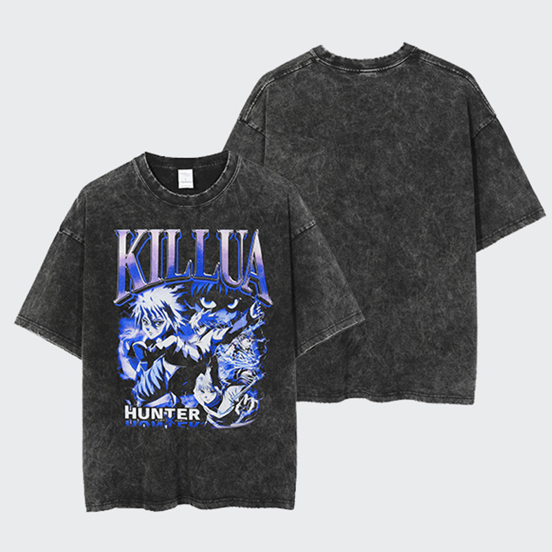 Clothing Manufacturer Street Wear Washed Print Graphic Oversize Short Sleeve Tshirts Men Drop Shoulder Hip Hop Vintage T-shirts 