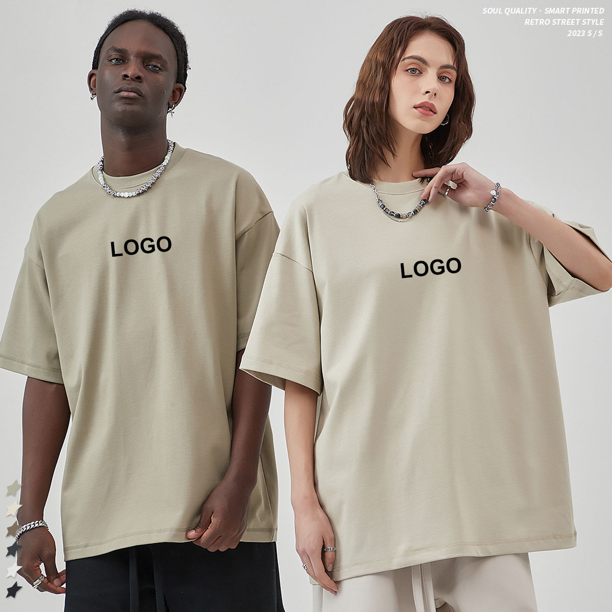 Summer Custom 385gsm 100% Cotton Heavyweight Oversized Off Shoulder T Shirt Short Sleeves T Shirt For Men Women Unisex T Shirt 