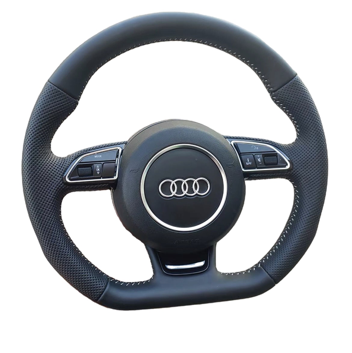 Leather Steering Wheel For Audi Steering Wheel With A Irbag R8 Q7 Q8 A3a4la5q5a6l 