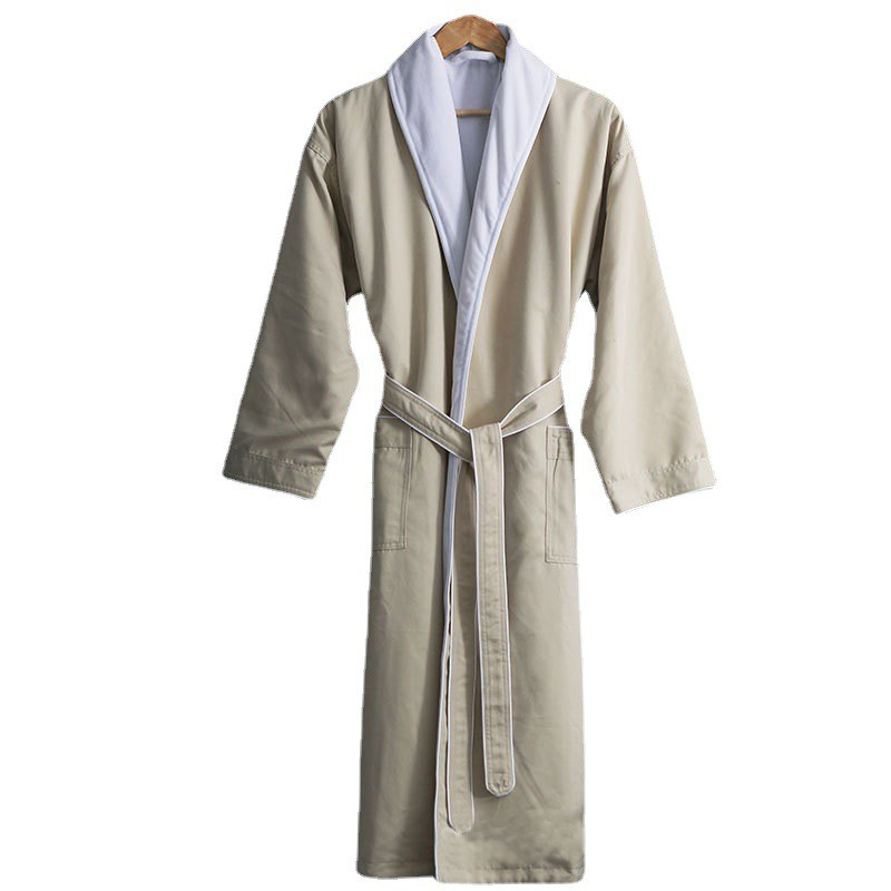 Men&#39;s Homewear Couple Nightgown Pajamas Bathrobe Cotton Women&#39;s Solid Color Casual House Robe Kimono Designer Vintage Sleepwear 