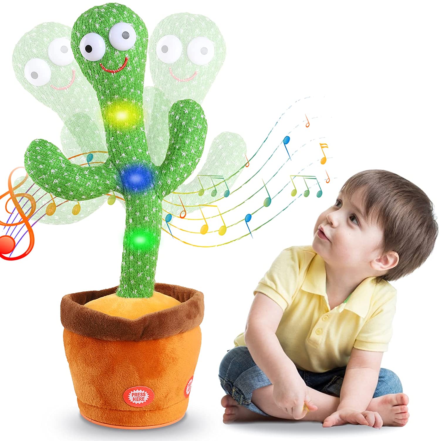 Singing Cactus Toys Talking Dancing Potted Cactus Plush Toy Dancing Toy 