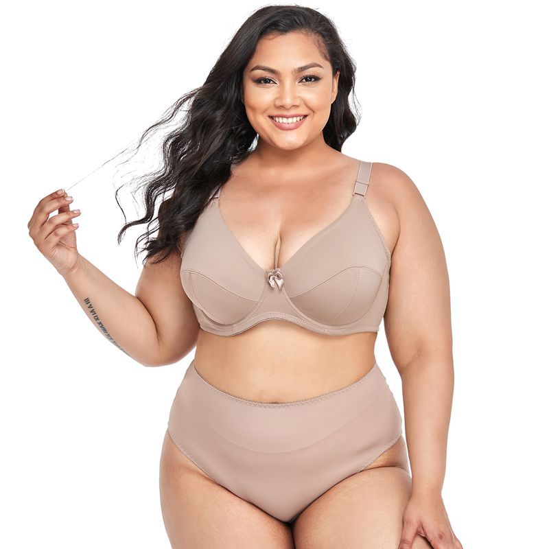 High Quality Underwear Ladies Plus Size Full D E F Cup Bra Set For Fat Women 