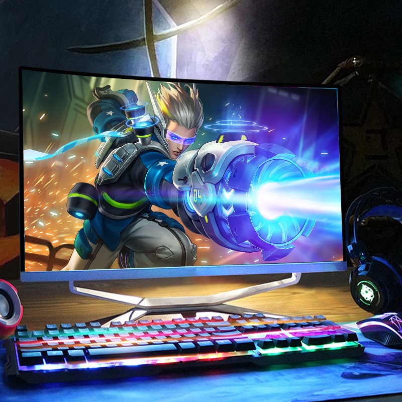 Hot-sale Curved 24/27&quot; Pc Gamer Computadora Full Setup Core I3/i5/i7/i9 Barebone Desktop Computer Gaming Pc All-in-one Computers 