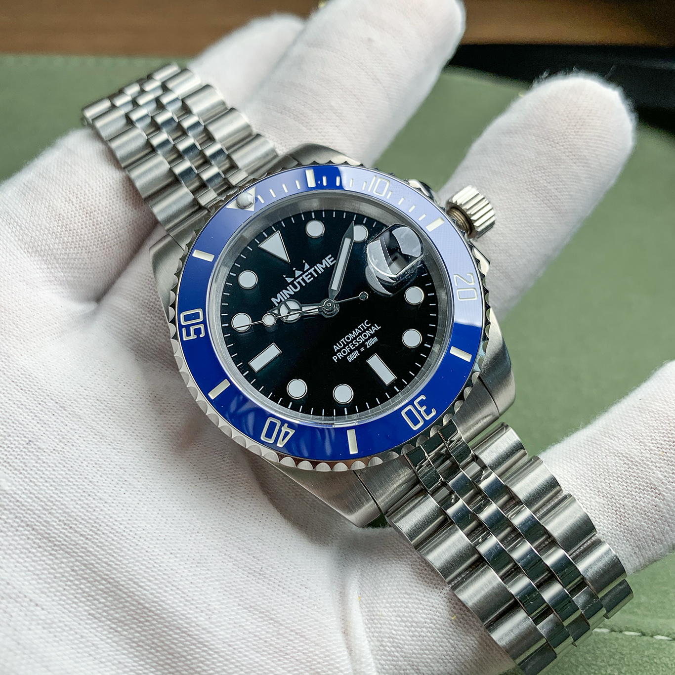 Custom Made Logo Automatic Watch For Men Nh35 Mechanical Wristwatches Sapphire Crystal Stainless Steel Luminous Men Watches 