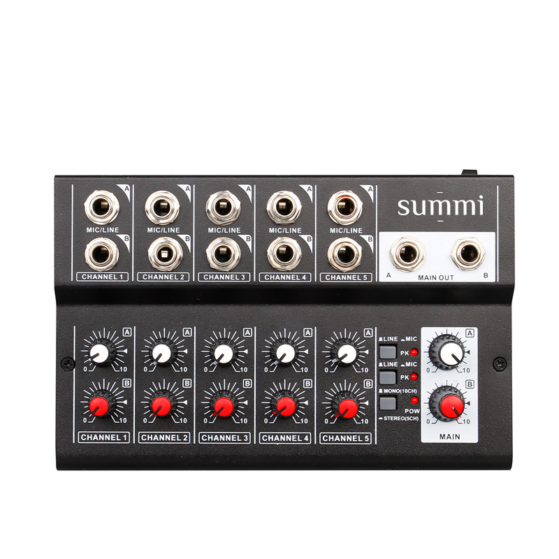 Sum-ct10 Portable 10 Channel Audio Mixer Console Digital Stereo Mixer Usb Multifunctional Mixer For Recording,Karaoke,Streaming 