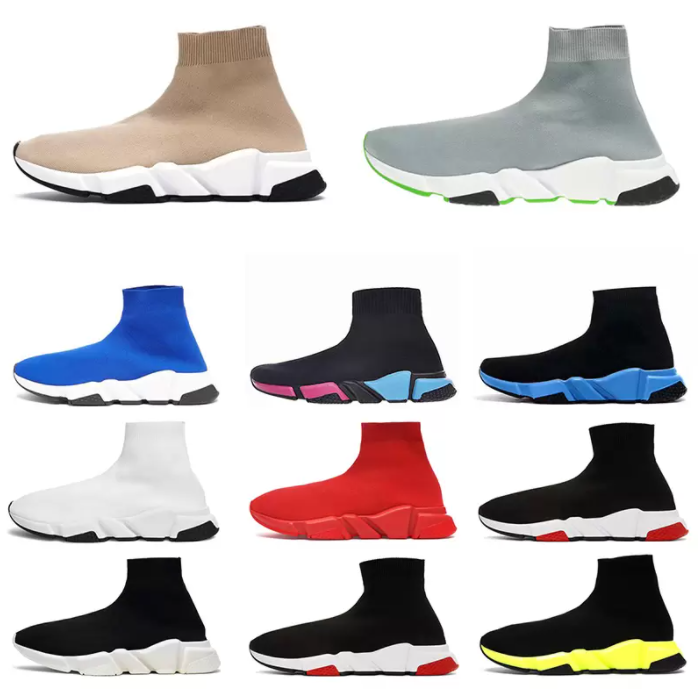 Hot Sale Men High Top Mesh Casual Shoes Women Breathable Socks Shoes Outdoor Fashion Bottom Retro 1 Sneakers Retro Customized 