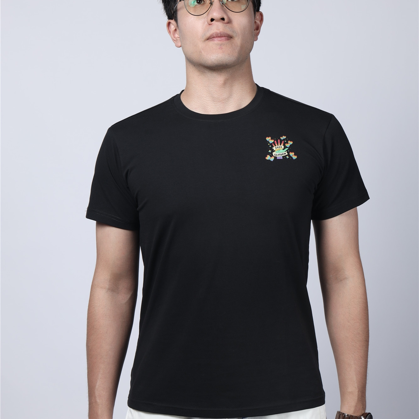 Boys Rainbow High Quality Wholesale Men Print T Shits 