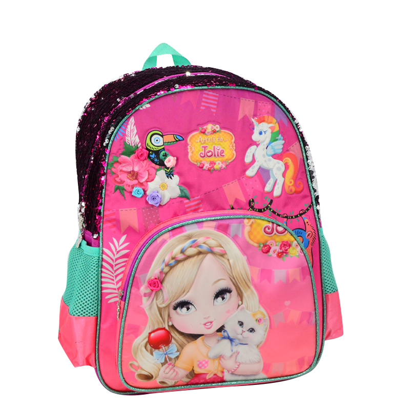 School Bag For Girl Backpack For Children Bookbags Of Jolie With Sequin Mochilas Infantil 
