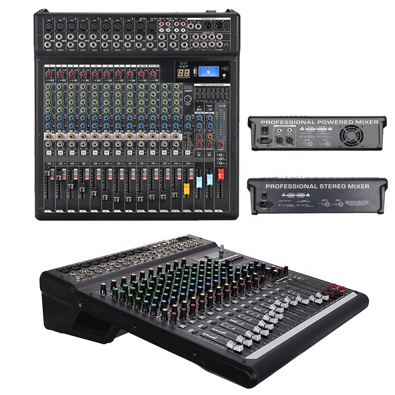 Professional Stereo Mixer Audio Mixer Console 24 Channels Professional Stereo Mixer With Digital Display 