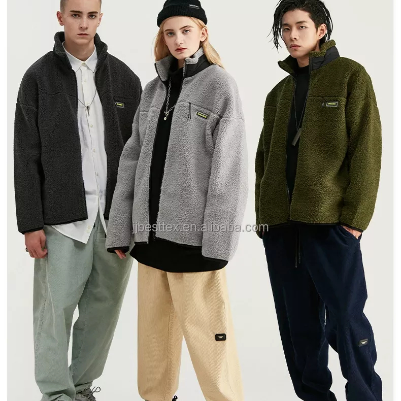 Men&#39;s Jackets Cold Winter Streetwear Amazon Hot Sale Retro American Lamb Wool Jacket Men And Woman Jacket Winter Casual 