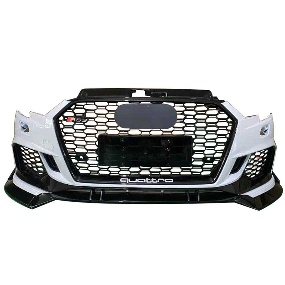 Front Bumper With Grill For Audi A3 Rs3 High Quality Car Accessories Auto Body Kitl For Tuning Parts Pp Material 2017-2019 