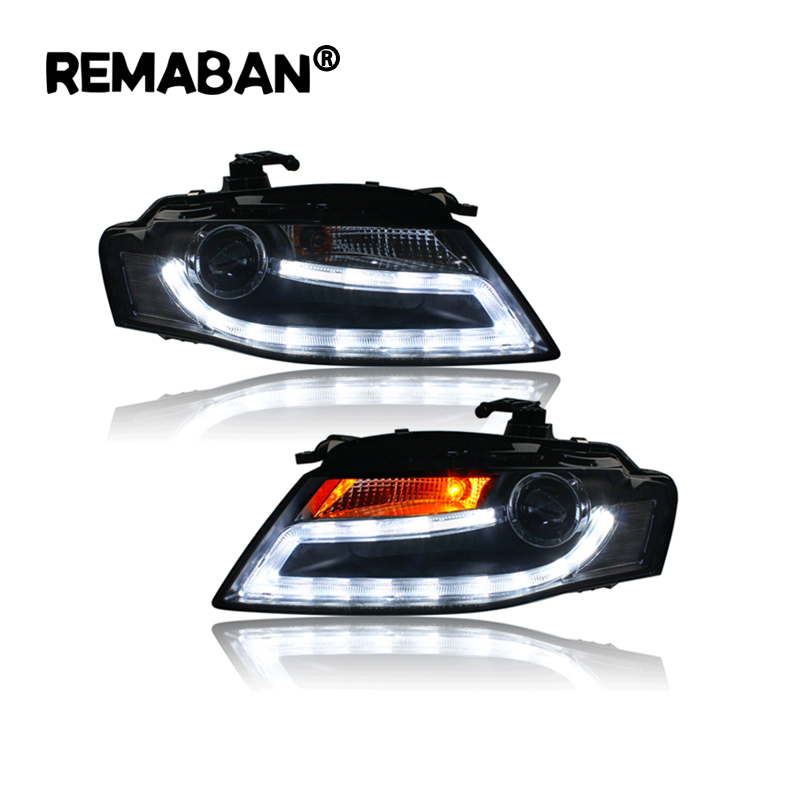 Plug And Play 2009-2012 Led Light Guide High Brightness Xenon Headlight Assembly Suitable Suitable For Audi A4l B8 Car Headlight 