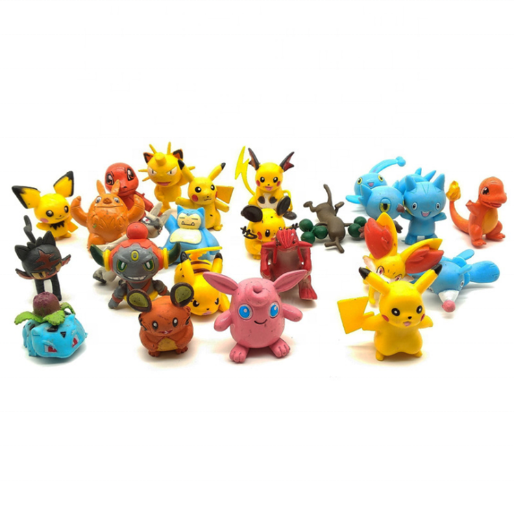Hot Sale 24 Design Small Pvc Action Poke Mon Figures Toys For Kids 