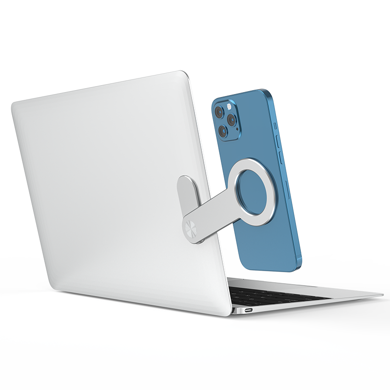 Mini Flexi Metal Aluminium Magnetic Stick Laptop Computer Side Mount Suction Mobile Phones Holder Stand For Iphone 12 Pro Max 