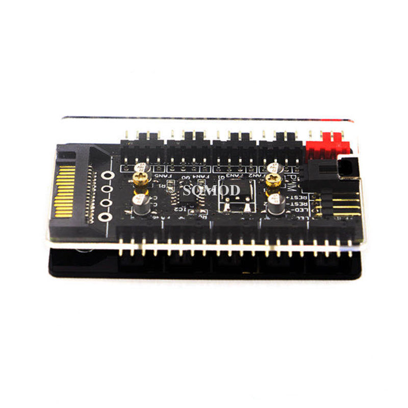 1 To 10 4 Pin Pwm Cooler Fan Hub Splitter Extension Pc Speed Control Board Sata Controller Adapter Computer Accessories 