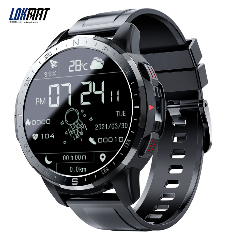 Lokmat Appllp 7 Smart Watch Gps 4g Wifi 1.6 Inch Touch Screen 4gb 128gb Blue Tooth Sports Dual Camera Gaming Watch For Men Women 
