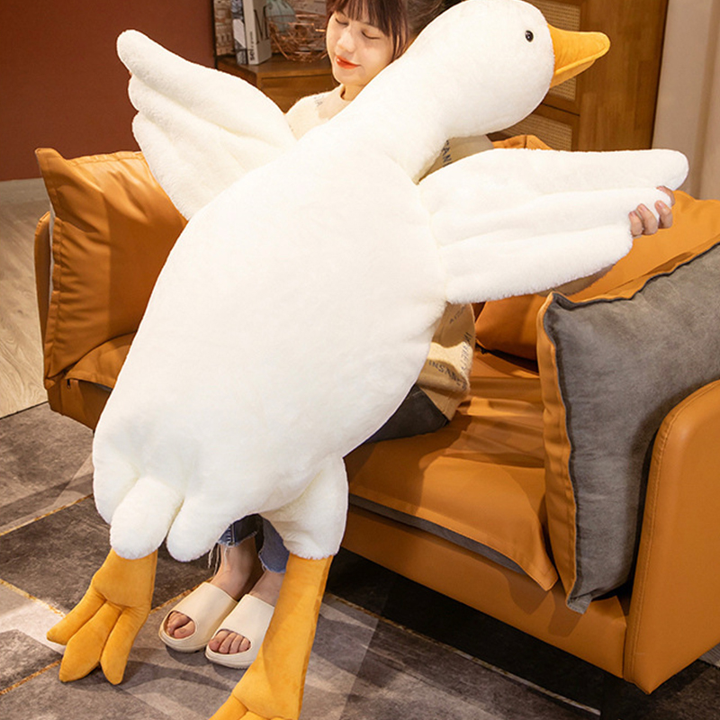 Huge Cute Big Goose Duck Doll Soft Stuffed Animal Sleeping Pillow Cushion Goose Plush Toys 
