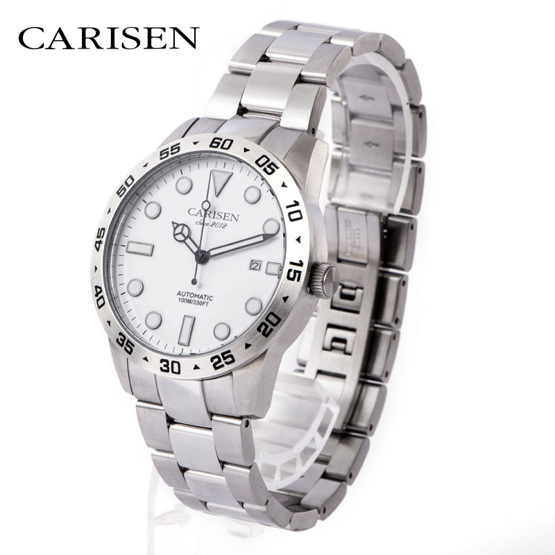 Custom Casual Luxury Brand 5atm Waterproof Professional Stainless Steel Strap Automatic Diver Watch For Men 