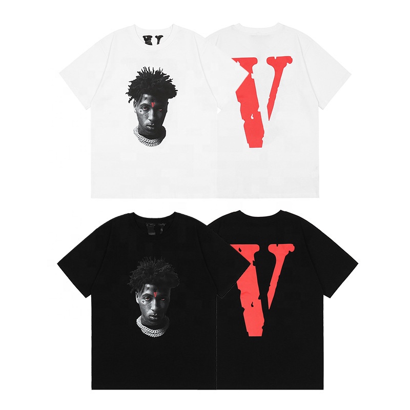 Cotton Crew Neck Short Sleeve T-shirt Dtg Hip Hop Portrait Print Crew Neck Fashion Short Sleeve T-shirt For Men And Women 