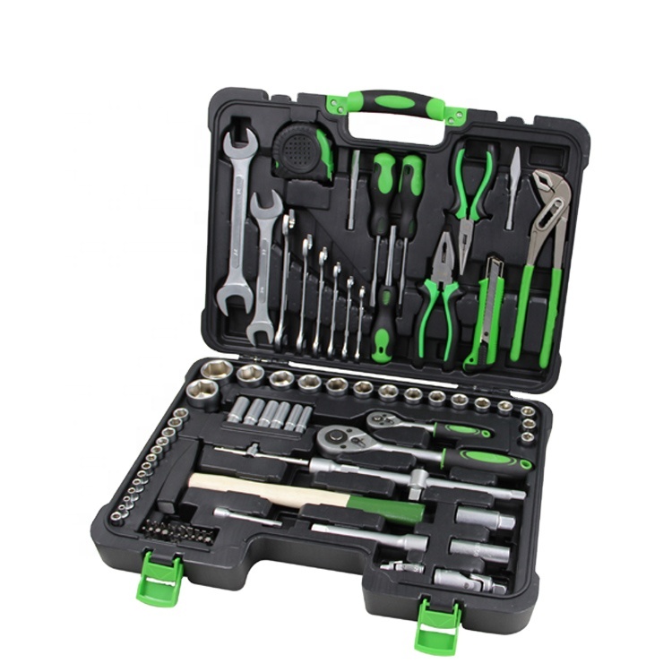 High Quality Profession Household 85 Pcs Repairing Mechanic Blow Boxes Screw Driver Tool Set Kit Set With Socket,Hammer 