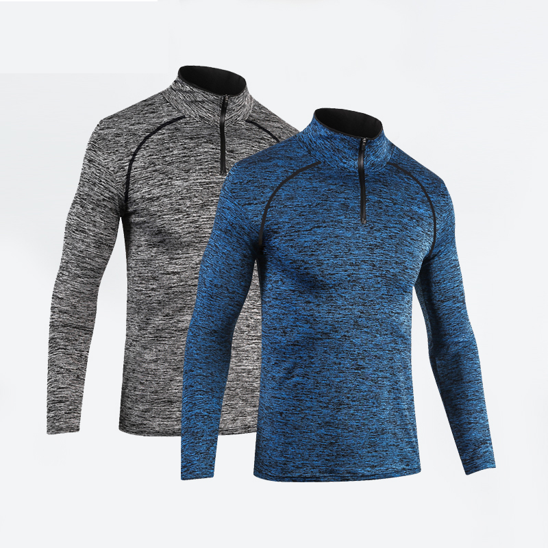 Custom Blank Slim Shirts Men Sport Long Sleeve T Shirt Quick Dry Outdoor Jogging T-shirt Gym Tops Wholesale Sportswear 