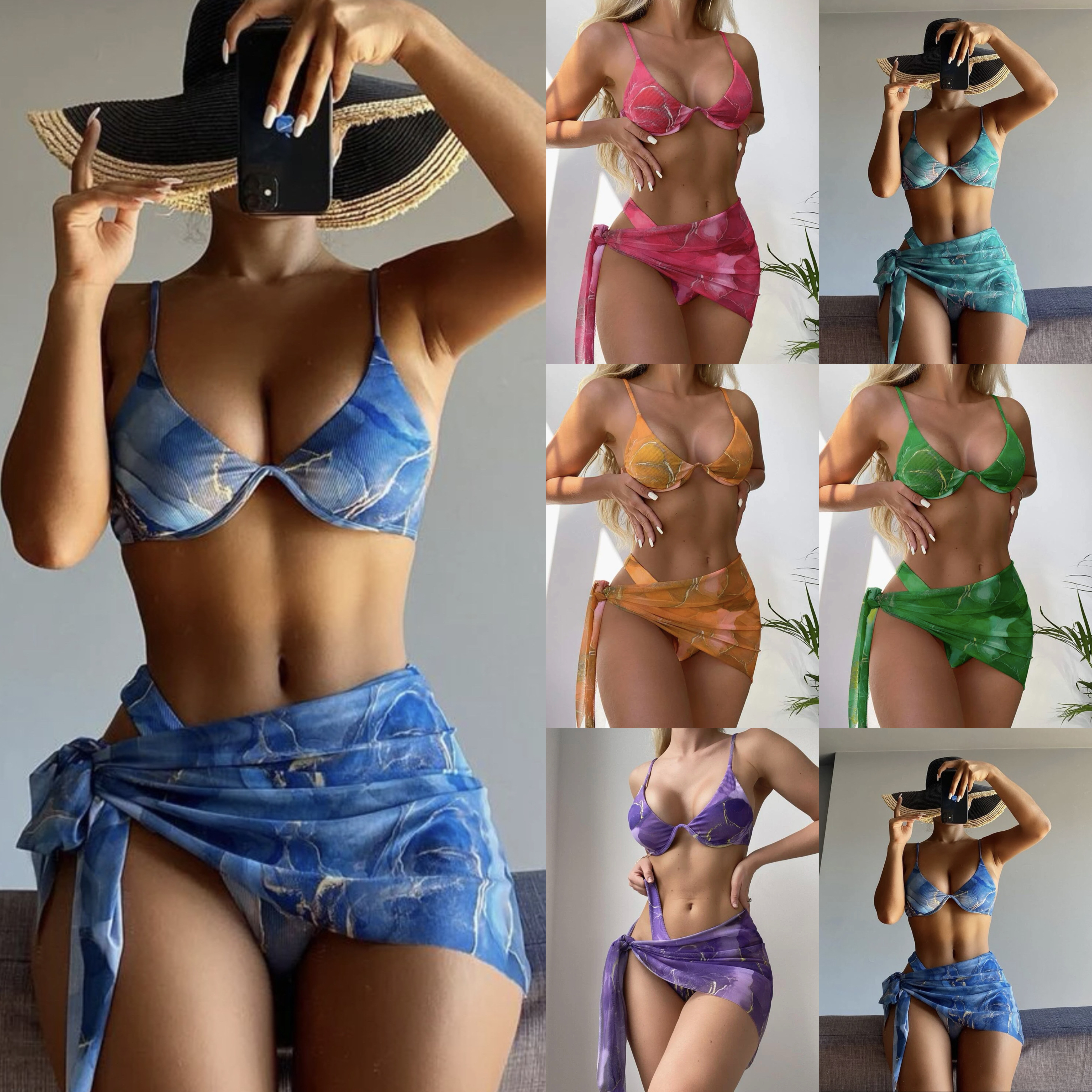 Lady Luxury 3 Piece Bikini Sexy Woman Swimsuit 2023 Beachwear Swimwear,Bikini Swimsuit Bath Suit Swimwear For Woman 