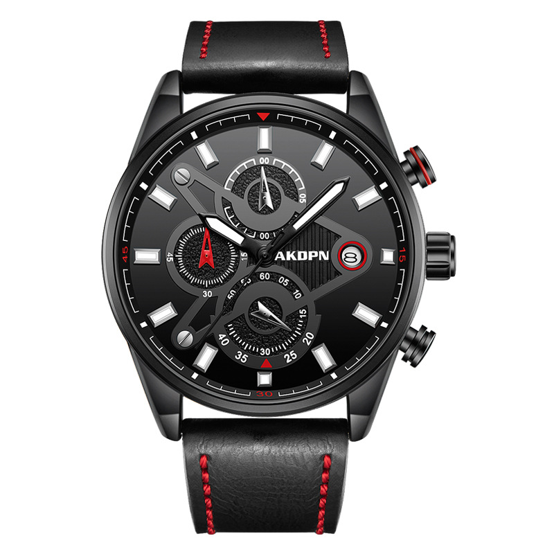 Luxury Multifunctional Noctilucent Strap Watch Fashion Quartz Watch For Men 