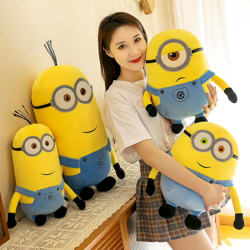 Stock Cute Kids Gift Yellow Body Minion Plush Doll Creative Kids Doll Plush Toy For Claw Machine 