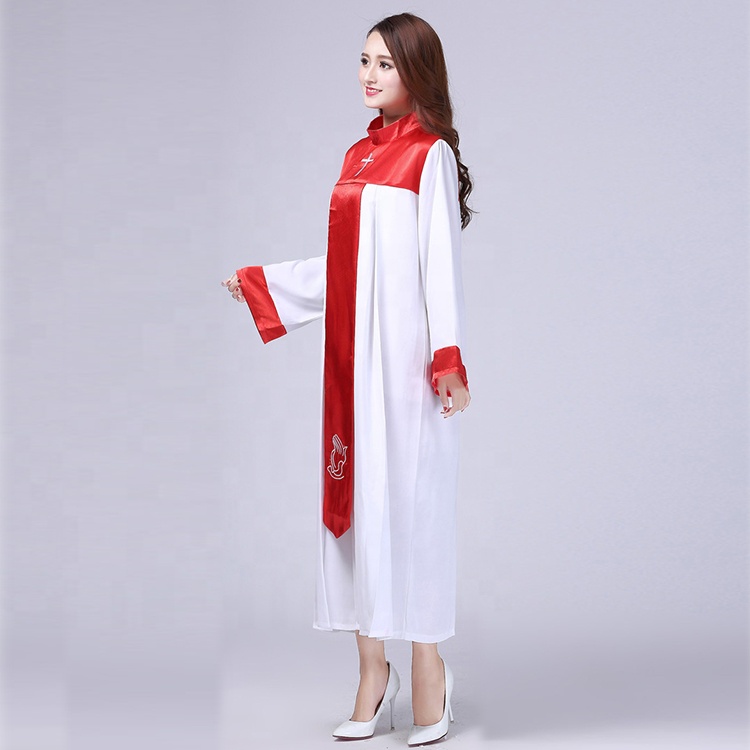 Custom Church Choir Dress Woman Singing Clothes Long Sleeve Choir Robes Priest Gown 