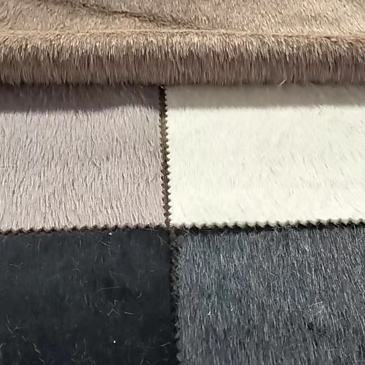 Wholesale Cheap Price China Houndstooth Plaid Knit Check Fabric Black-white Wool Fabric For Women Dress Long Coat 