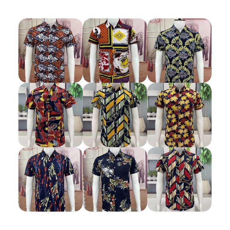 Custom New Design Printed Shirt Hawaiian Men&#39;s Beach Shirt Wholesale 