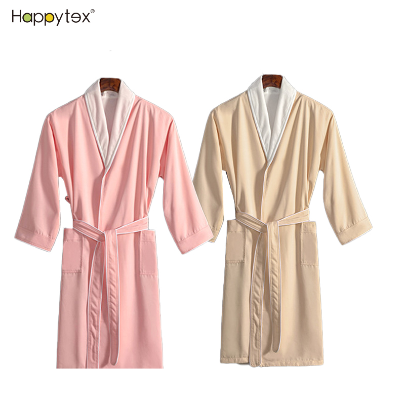 Best Selling In Amazon Double Layer Thick High Quality Soft Design Bathrobe Sleepwear For Home And Spa Use 