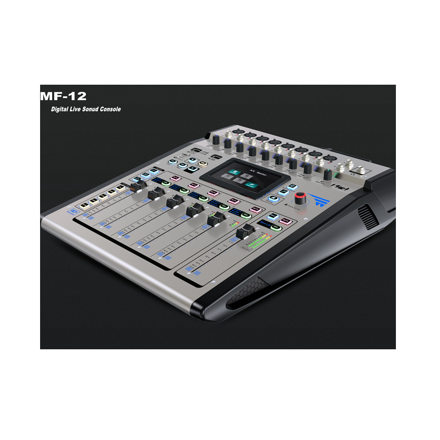 Mf-12 Hot Selling Dsp Effect 12channels Disco Bar Club Home Digital Audio Mixer Digital Sound Live Mixer Console Professional Dj 