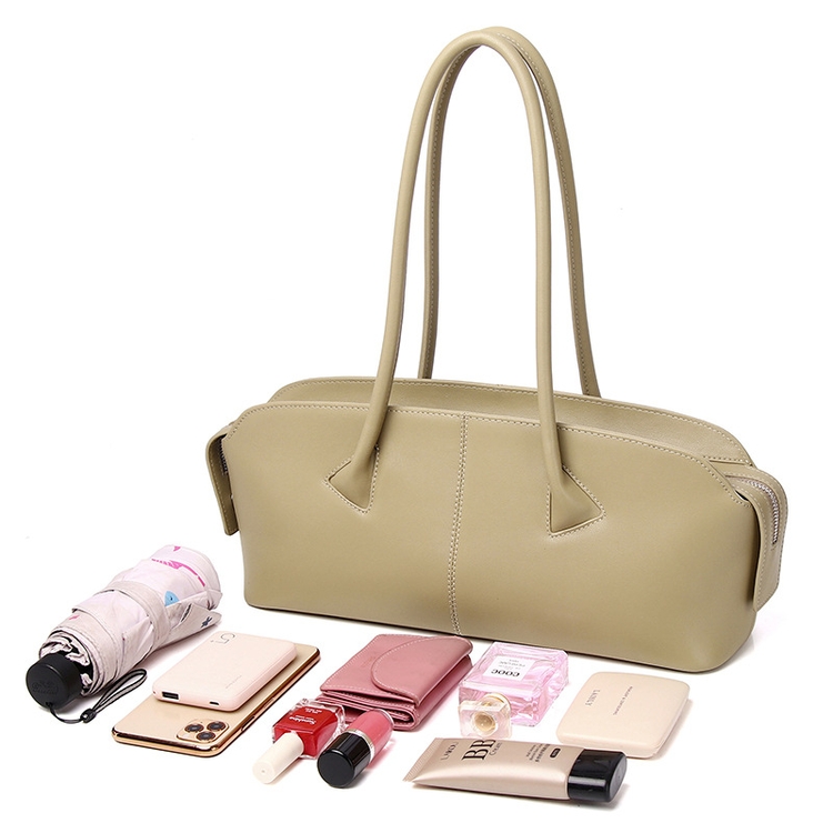 New Genuine Leather Large Capacity Handbags Women Fashion Versatile Underarm Bag 